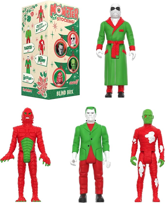 Super7 Universal Monsters Blind Box Flat - (12 Pack) 3.75" Universal Monsters Movies Action Figure Classic Movie Collectibles and Retro Toys