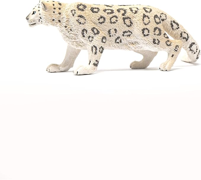 Schleich Wild Life Realistic Prowling Snow Leopard Figurine - Intricately Painted and Highly Detailed Wild Animal Toy, Durable for Education and Fun Play, Perfect for Boys and Girls, Ages 3+