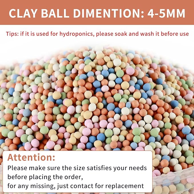 4lb LECA Clay Pebbles 4-5MM- Yellow Clay Balls for Plants, Leca Balls for Plants, Horticultural Grade for Soil Hydroponics Aquaponics