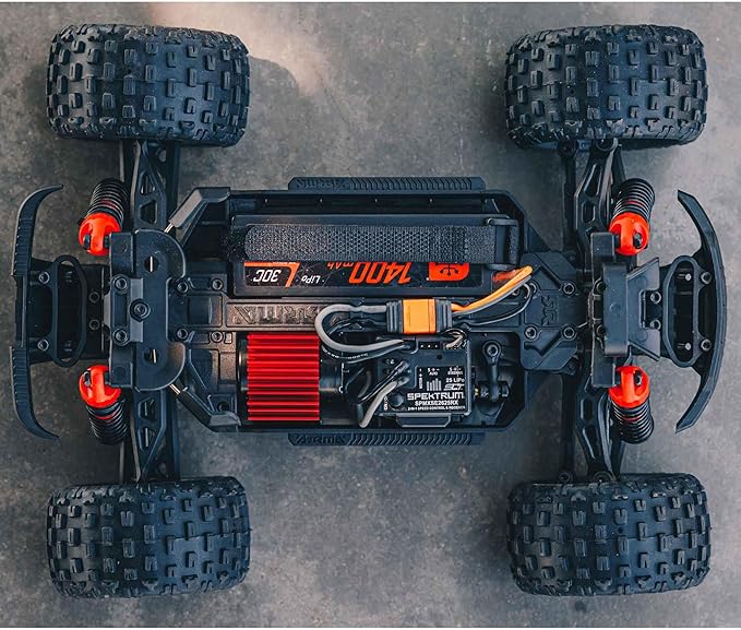 ARRMA RC Truck 1/18 Granite GROM MEGA 380 Brushed 4X4 Monster Truck RTR with Battery & Charger, Blue, ARA2102T1