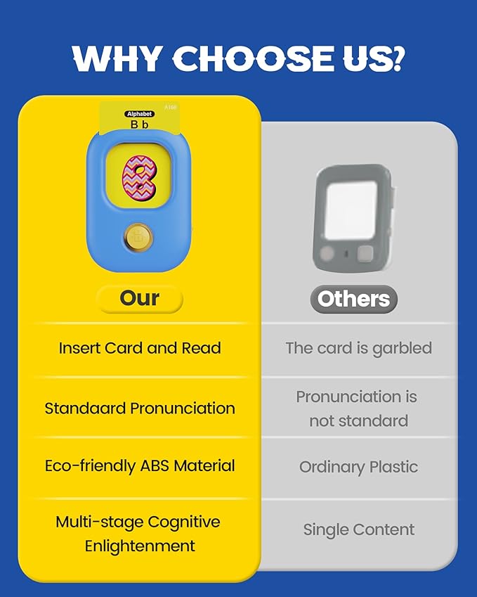 Toddler Toys for Boys 2-5 Years Old Gifts, Speech Autism Therapy Toys, Talking Flash Cards with 448 Sight Words, Learning Educational Montessori Sensory Toys for Autism Toddlers(Blue)