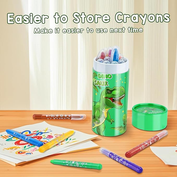 DreamCandy Twist Crayons for Toddlers,12 Colors Non Toxic Washable Crayons for Kids,Art Supplies Drawing Coloring Crayon Set,Gift for Boys and Girls,Back to School,Stocking Stuffers