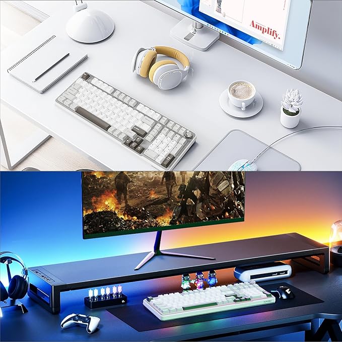 Wireless Mechanical Gaming Keyboard, Tri-Mode Connectivity (Bluetooth 5.0/2.4GHz/USB-C), Hot-Swappable, RGB Backlit,101-Key Layout Keyboard with Volume Knob for PC, Laptop, Tablet