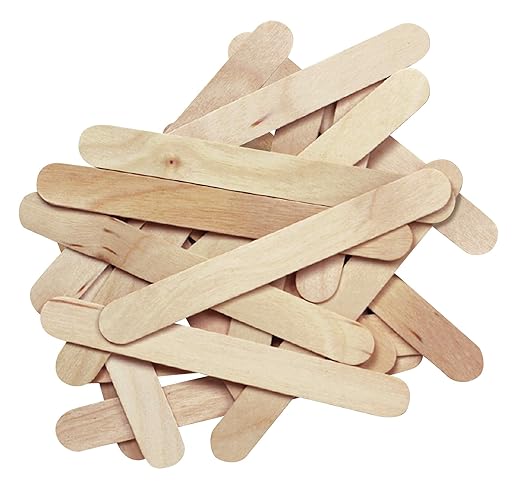 Creativity Street Premium Wood Craft Sticks, Natural, Pack of 1000, 4-1/2 X 3/8 X 1/2 in