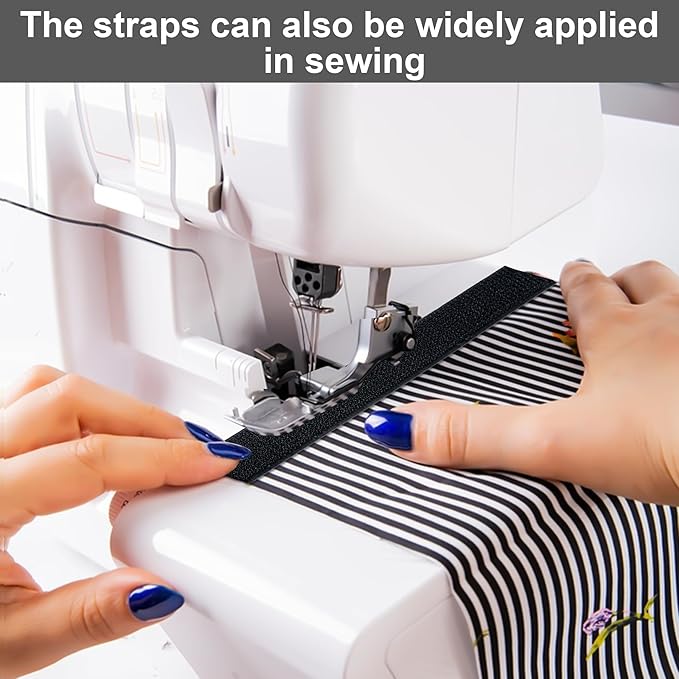 1.5" x16Ft Hook and Loop Straps Cinch Straps Heavy Duty with 16 Metal Buckles, Adjustable Fastening Cable Straps, Free Cut Length, Reusable Nylon Cable Ties for Organizer or Storage