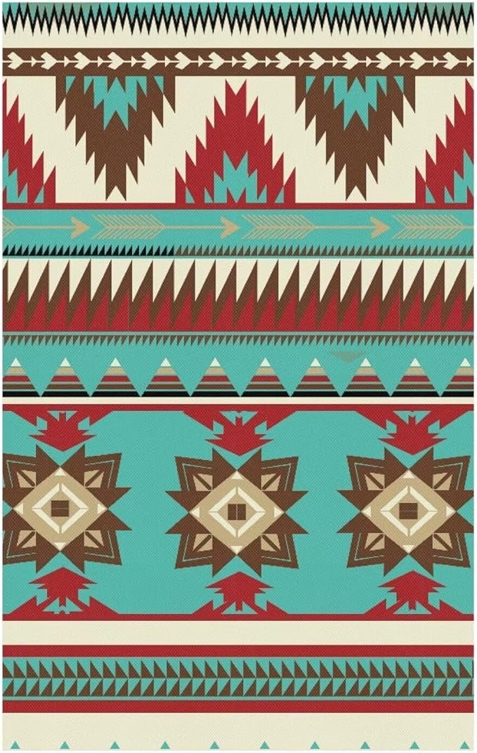 Navajo Aztec Sofa Headrest Covers Fabric Recliner Covers Pet Scratch Resistant Couch Headrest Covers Furniture Protector for Living Room 2 Pack