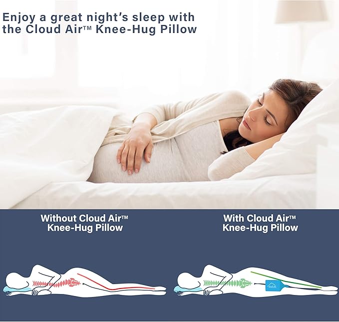 Vaunn Medical Side Sleeper Memory Foam Knee Pillow and Leg Positioner Cushion to Soothe Back, Leg and Hip Discomfort