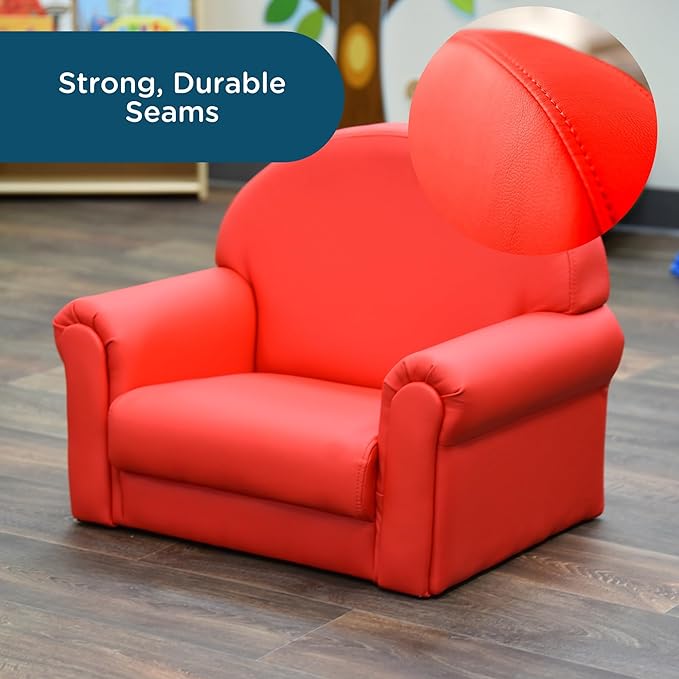 Children's Factory As We Grow Chair and Couch, Flexible Seating for Daycare or Preschool, Kids Reading Couch, Playroom Furniture, Red