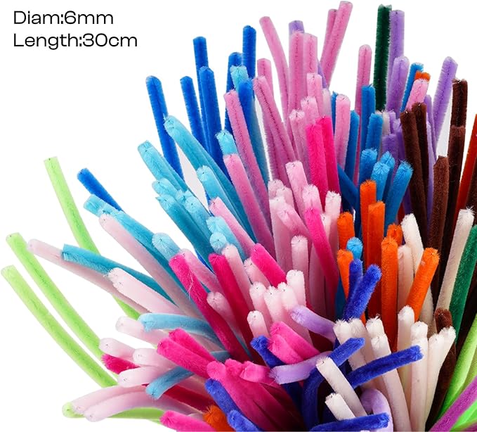 Caydo 500 Pieces Green Pipe Cleaners, Chenille Stems, Pipe Cleaner Crafts for DIY Art and Craft Projects Creative Gift Party Decorations