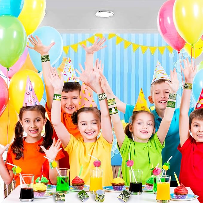 48 PCS Army Slap Bracelets Party Favors Military Camo Wristbands Bracelets Goodie Bag Fillers for Army Birthday Decorations Supplies for Class Reward Prizes Gift for Kids Party Favors Birthday Gifts