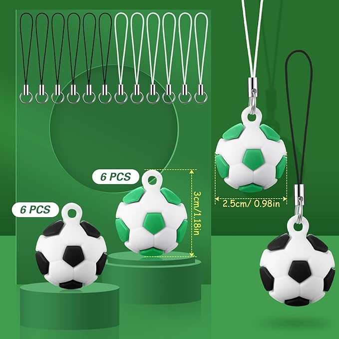 120 Pieces Sport Party Favors Set, Soccer Basketball Football Baseball Goodie Bag Fillers, Toy Whistle Silicone Bracelet Luminous Tattoo Sticker Keychain for Sports Party Supplies (Soccer Style)