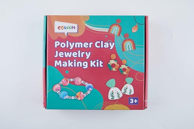 CGBOOM 527Pcs Polymer Clay Earring Making Kits, 3 in 1 Clay Kit Earring and Bracelet Making Kit, Polymer Clay kit for Adults Teens Girls