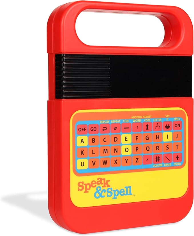 Speak & Spell Electronic Game - Educational Learning Toy, Spelling Games, 80s Retro Handheld Arcade, Autism Toys, Activity for Boys, Girls, Toddler, Ages 7+