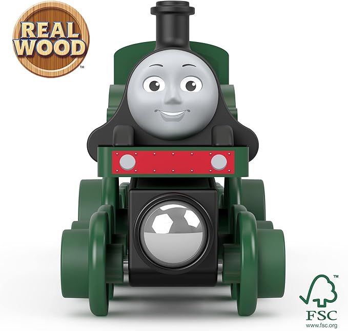 Thomas & Friends Wooden Railway Toy Train Emily Push-Along Wood Engine & Coal Car for Toddlers & Preschool Kids Ages 2+ Years (Amazon Exclusive)