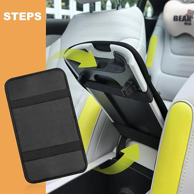 Adastrah Red Mushroom Auto Center Console Pad,Soft Waterproof Car Center Console Cover Auto Armrest Seat Box Cover Protector for Most Vehicle SUV Truck Car