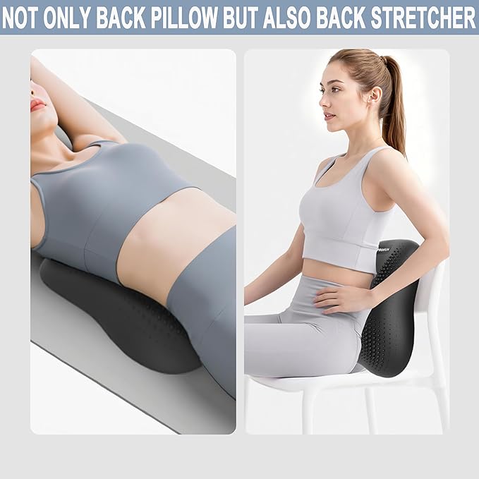 PROIRON Lumbar Support Pillow for Office Chair Car, Inflatable Back Support Pillow with Acupressure Nodes, Back Stretcher for Lower Back Pain Relief, Ergonomic Back Cushion for Gaming Desk Chair