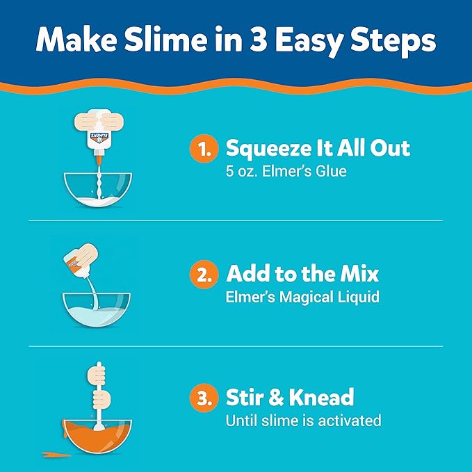 Elmer's Color Slime Kit, 2-Count + 2-Activator, Pink/Purple