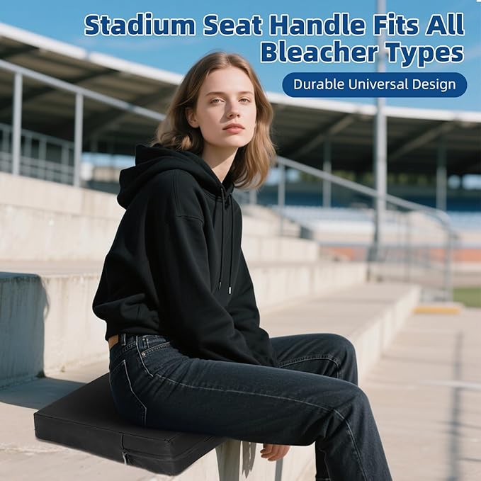 FirstGift 3.15" Thick Waterproof Stadium Seat Cushion for Bleachers, Portable Padded Chair for Sports Events, Concerts, Outdoor Mat – Lightweight & Comfortable