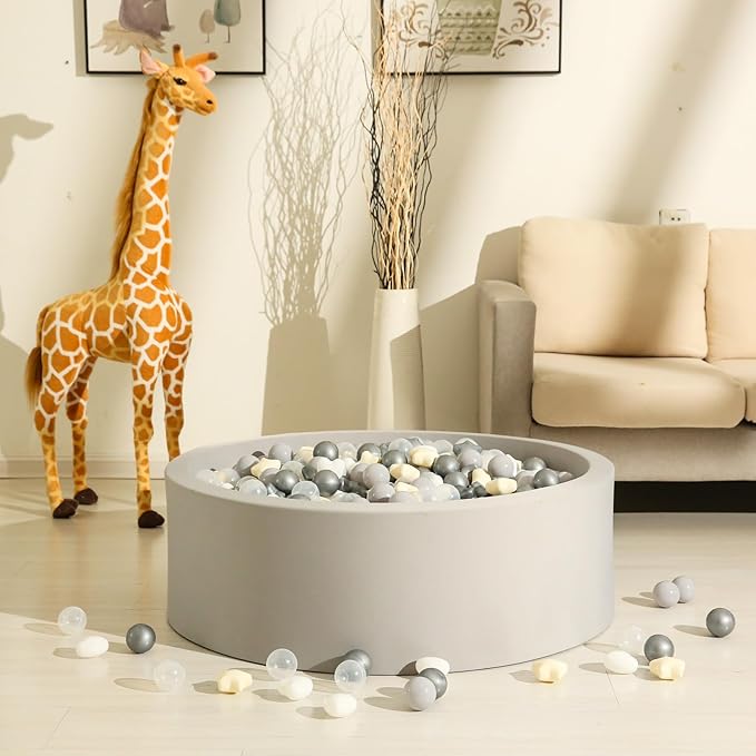 GOGOSO Ball Pit Balls,Plastics Balls for Ball Pit, Stars Hearts Shape for PastelBall for Toddlers Kids