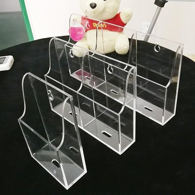 Acrylic Wall Mount Desk Organizer Storage Box for Cell Phones Holder in Home Office (1 Grid)