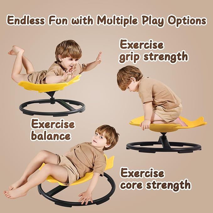 Autism Sensory Products Sit and Spin Kids Swivel Chair for Kids Toddlers Sensory Spinning Seat Improve Kids' Carsickness, Seasickness, Airsickness