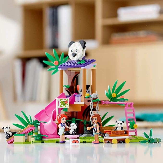 LEGO Friends Panda Jungle Tree House 41422 Building Toy; Includes 3 Panda Minifigures for KidsWho Love Wildlife Animals Friends Mia and Olivia (265 Pieces)