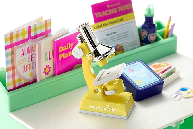 American Girl Truly Me 18-inch Doll Love to Explore Art & Science Playset with Pottery Wheel and Microscope, For Ages 6+