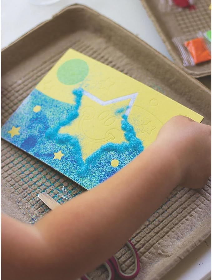 Fun Express Awesome Outer Space! Sand Art - Crafts for Kids and Fun Home Activities - VBS Vacation Bible School Supplies/Decor