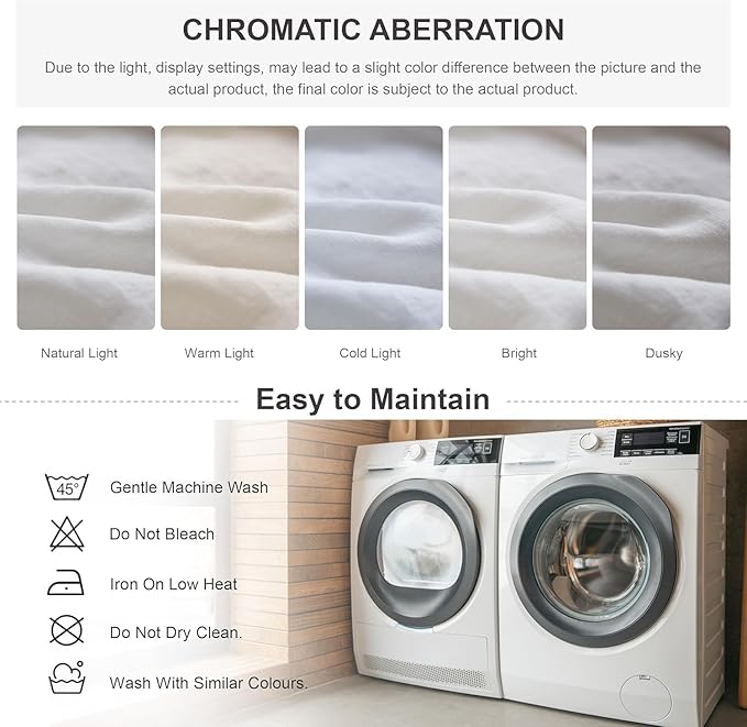 Simple&Opulence 100% Linen Duvet Cover Set, 3 PCS Natural French Flax White Ruffle Duvet Cover Queen Size, Breathable Comfy Linen Bedding Comforter Cover with 2 Pillowcases (White, 88" X 92")