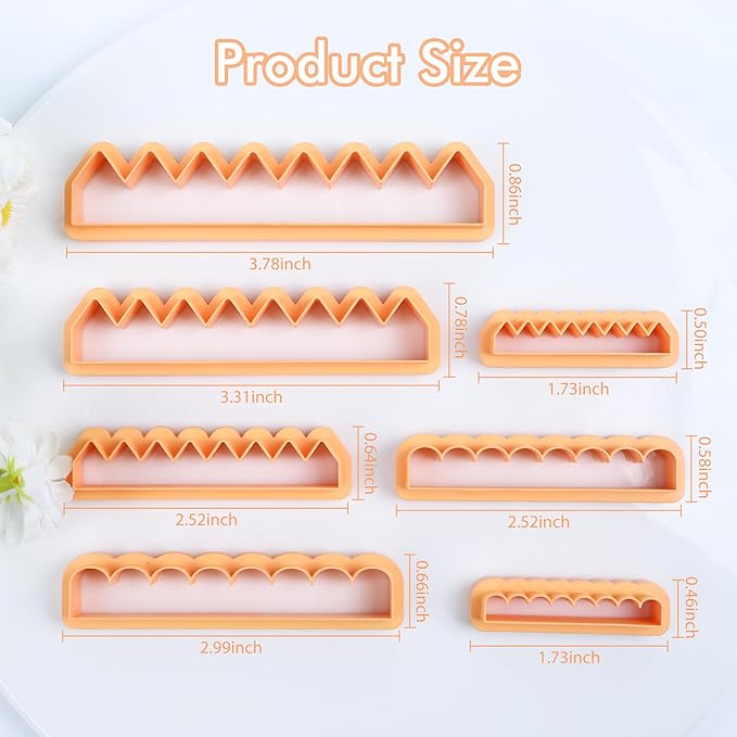 Puocaon Rose Polymer Clay Cutters - 7 Pcs Clay Cutters for Polymer Clay Jewelry, Polymer Clay Tools for Rose Flower Clay Earrings Making, Flower Petal Polymer Clay Mold for Jewelry, 3D Clay Cutters