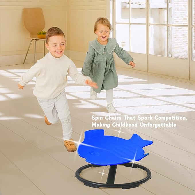 Autism Sensory Products Kids Swivel Chair for Autistic Kids Sensory Spinning Chair Spin Seat Sensory Indoor/Outdoor - Improve Balance & Motion Sickness Relief for Children & Teens