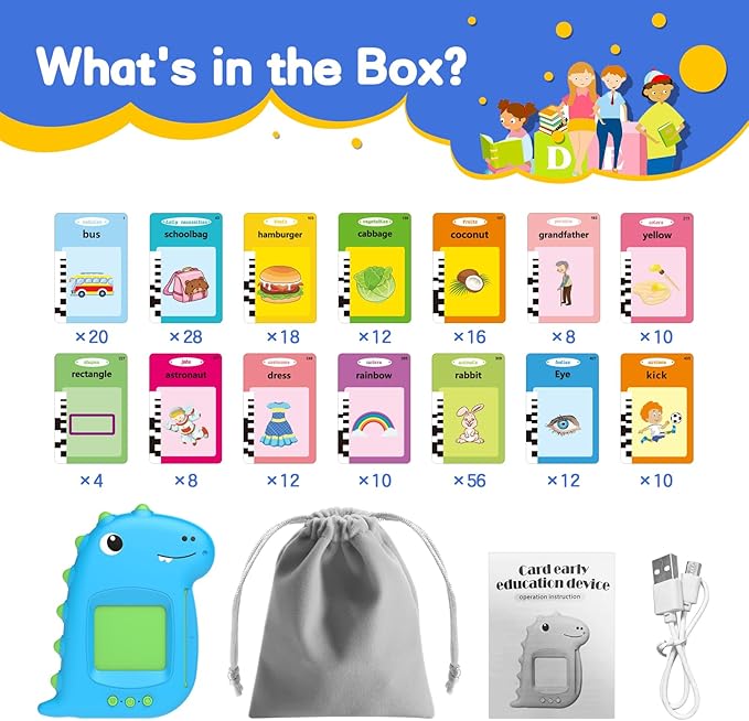 Toddler Toys for 2 3 4 5 6 Years Old Boys Girls, English & Chinese Talking Flash Cards 224 Sight Words, Learning Montessori Toys, Speech Therapy Toys, Autism Sensory Toys for Autistic Children