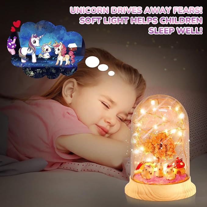 HONGID Make Your Own Unicorn Night Light - Unicorn Craft Kit for Kids,Unicorn Toys for Girls,Kids Christmas Girls Gifts for Teen Girls Age 3 4 5 6 7 8 9