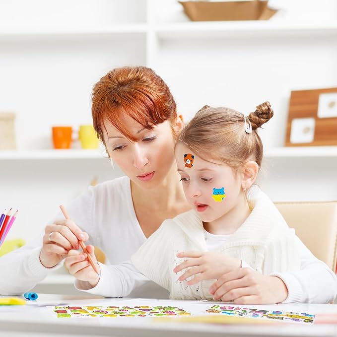 3D Stickers for Kids Toddlers 530+ Vivid Puffy Kids Stickers 24 Different Sheets, Colored 3D Stickers for Boys Girls Teachers, Reward, Craft Scrapbooking (Style-2)