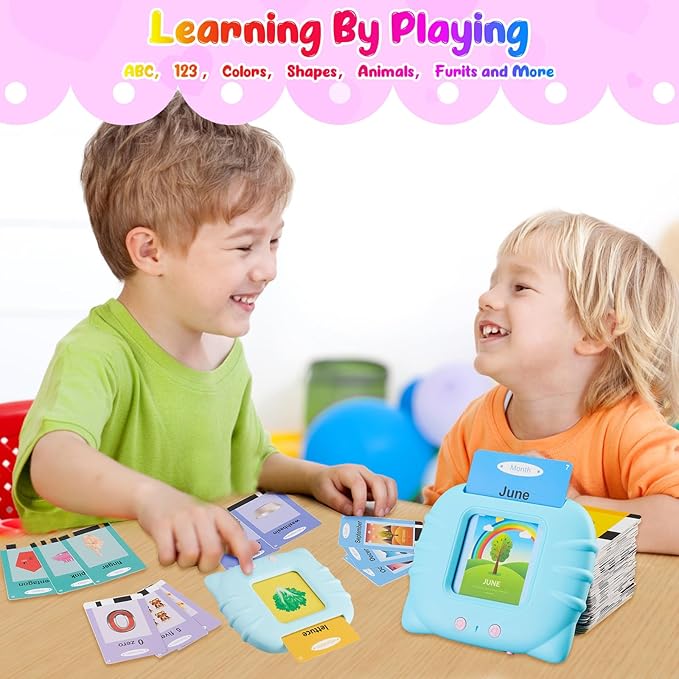 Pocket Speech Talking Flash Cards - 336 Sight Words Toddlers Montessori Audible Speech Buddy Early Learning Flashcards, Autism Sensory Toys Speech Therapy Materials for Toddler Age 3 4 5 Years Old P