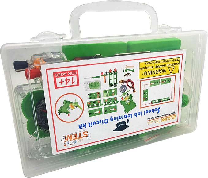 EUDAX Physics Science Lab Learning Circuit kit,Electricity Experiment Set,Building Circuits for Kids Junior Senior High School Students (Upgrade kit)