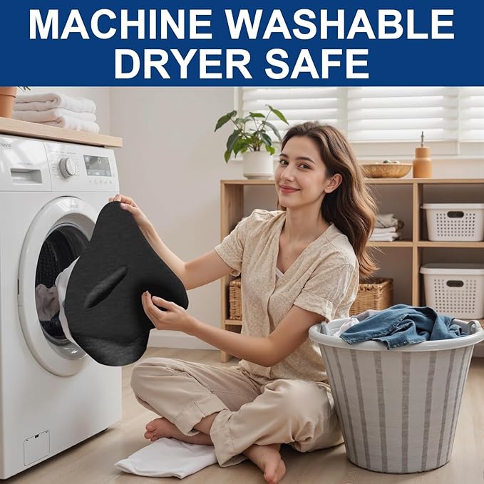 Seat Cushion and Lumbar Support Pillow Set, Sciatica Relieving Coccyx Cushion,hemorrhoid Cushion,Chair Back Support,Ergonomic Cushion&Pillow,Office Chair Cushions for Back and Butt(Dark Grey)