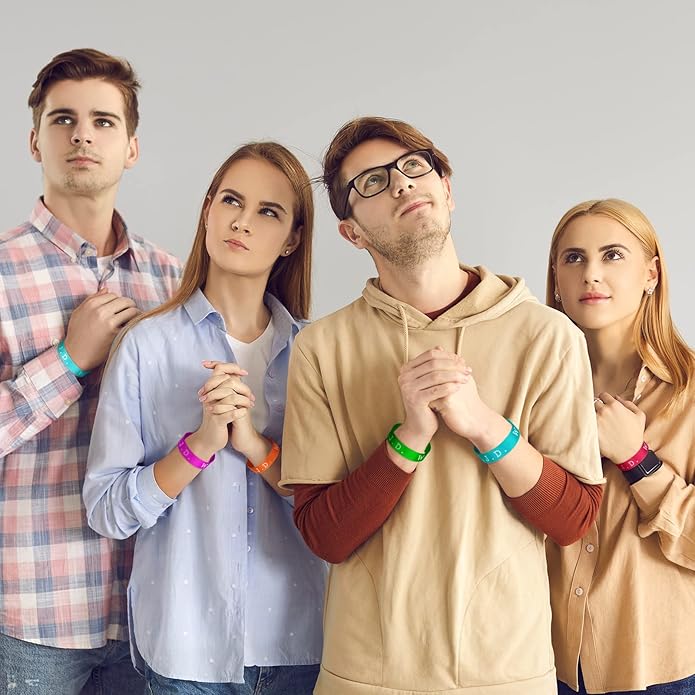 HyDren 100 Pieces Webbing Bracelets What Would Jesus Do Bracelets Christian Jesus Bracelets Religious Charm for Men Women Boys and Girls