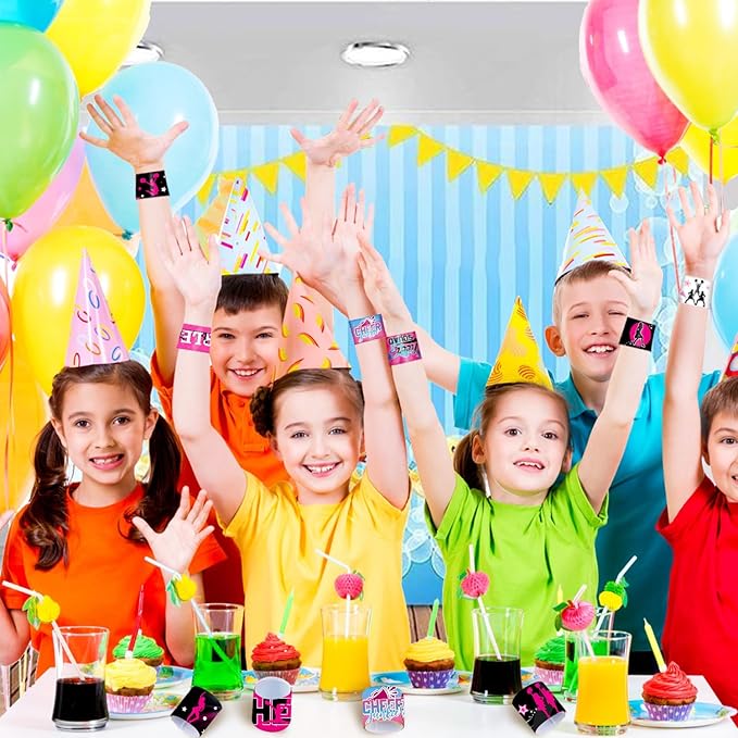 48PCS Cheerleading Slap Bracelets Sport Decor and Party Favors, Perfect for Cheerleading Birthday Decorations and Goodie Bags for Girls and Women
