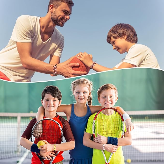 35 Packs Valentines Day Cards with Sports Bracelets for Classroom Gift Exchange Prizes, Valentine's Party Favors Toys for School Exchange Gifts Greeting Cards