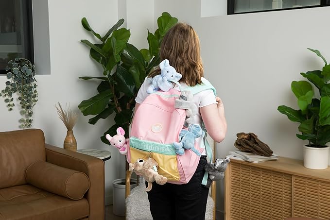 Hug Babies Cute Mini Plush Stuffed Animal Bracelet for Kids | Soft & Cuddly Portable Comfort Adorable On-The-Go Companion for Travel School & Adventures Ages 2+ (Charlie The Puppy)