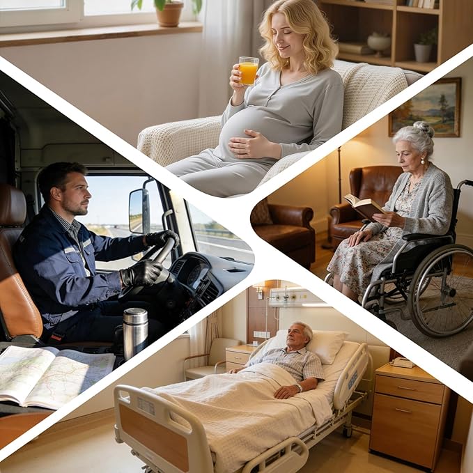 Memory Foam Bed Sore Cushions for Butt & Tailbone, Pressure Relief Cushion for Long Sitting, Donut Pillow for Tailbone, Perfect for Office, Bed, Car, Wheelchair Use (Light Gray)