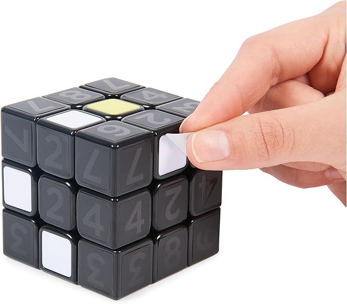 Rubik’s Cube Coach Cube, Learn to Solve 3x3 Cube with Stickers, Guide, & Videos, Stress Relief Fidget Toy, Adult Toy Fidget Cube for Ages 8+