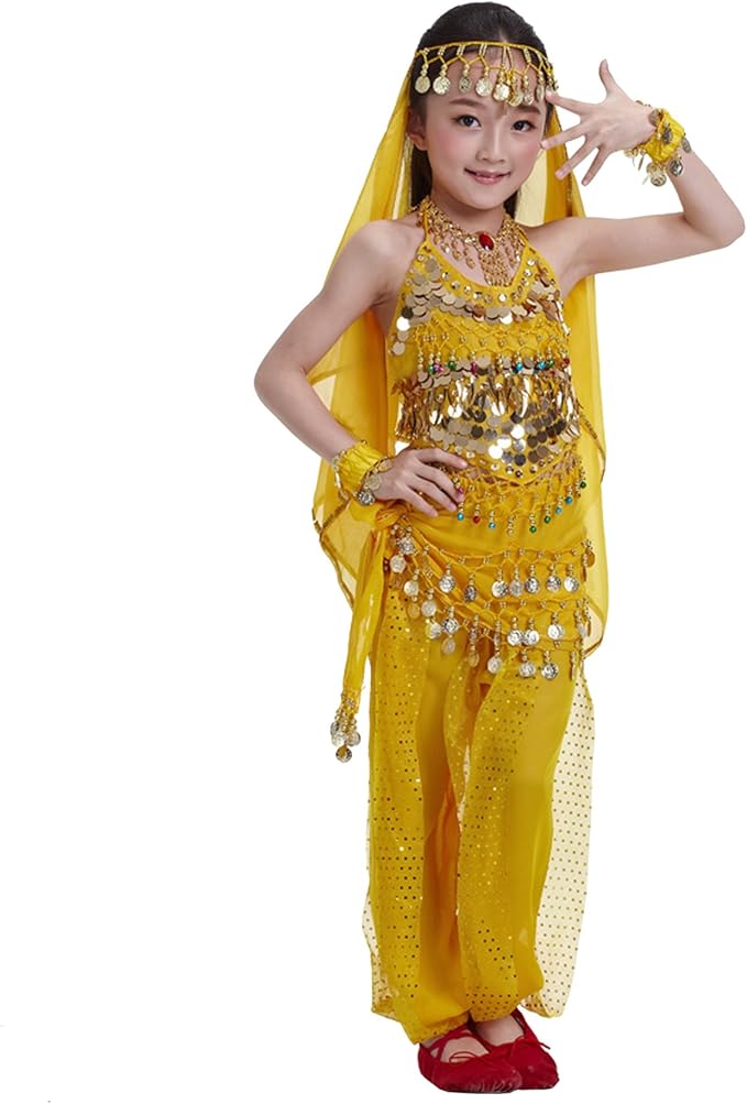Astage Kids Princess Girl Indian Belly Dance Costume Cosplay Bollywood Ornaments