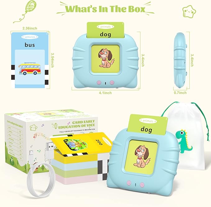 Toddler Toys for 2 3 4 5 Year Old Girls and Boys, Uladis Speech Therapy Toys, Autism Sensory Toys for Autistic Children, Montessori Toys, Learning Talking Flash Cards 384 Sight Words