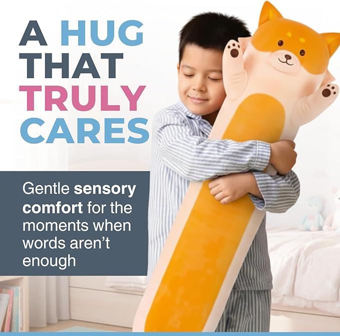 Fox Plush Body Pillow for Kids | Long Stuffed Animal Cuddle Pillow | Soft, Cute Hugging Toy | Plushie Gift for Girls & Boys | Long Plush Body Pillow for Sleep & Comfort | Large, 47 Inches