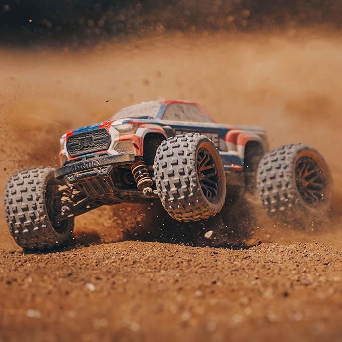 ARRMA RC Truck 1/18 Granite GROM MEGA 380 Brushed 4X4 Monster Truck RTR with Battery & Charger, Blue, ARA2102T1