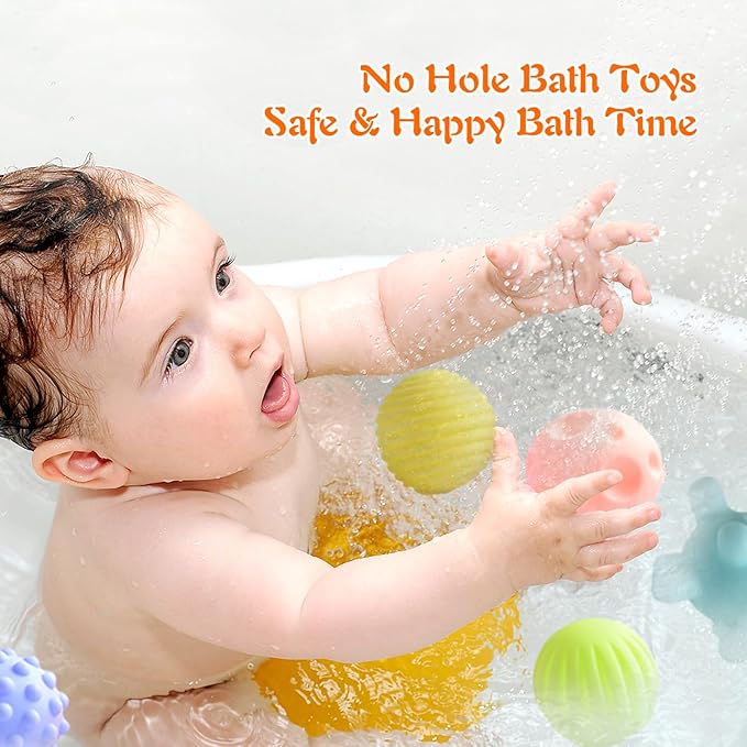 Baby Toys 6 -18 Months,Montessori Toys for Babies 1-2 Years Old,Includes Bear Drawstring Toys, Koala Stacking Blocks & Baby Rattle & 6-Color Squeeze Sensory Balls,Developmental Toys for Children