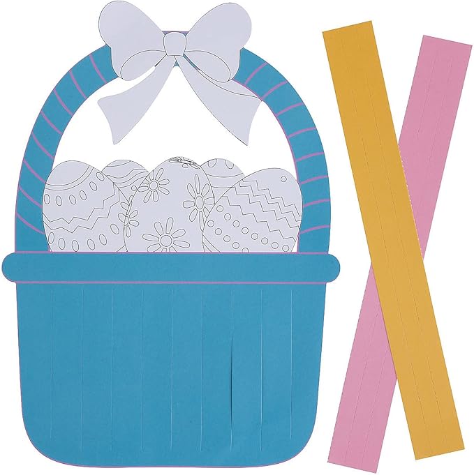 Fun Express Color Your Own Weaving Easter Basket Craft Kit