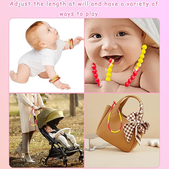 Teething Necklace for Baby,Chewing Necklace for Kids Sensory,Sensory Chew Necklaces for People with Autism, ADHD, and Fidgeting,Chew Necklaces for Sensory Kids,Teething Necklace for Mom